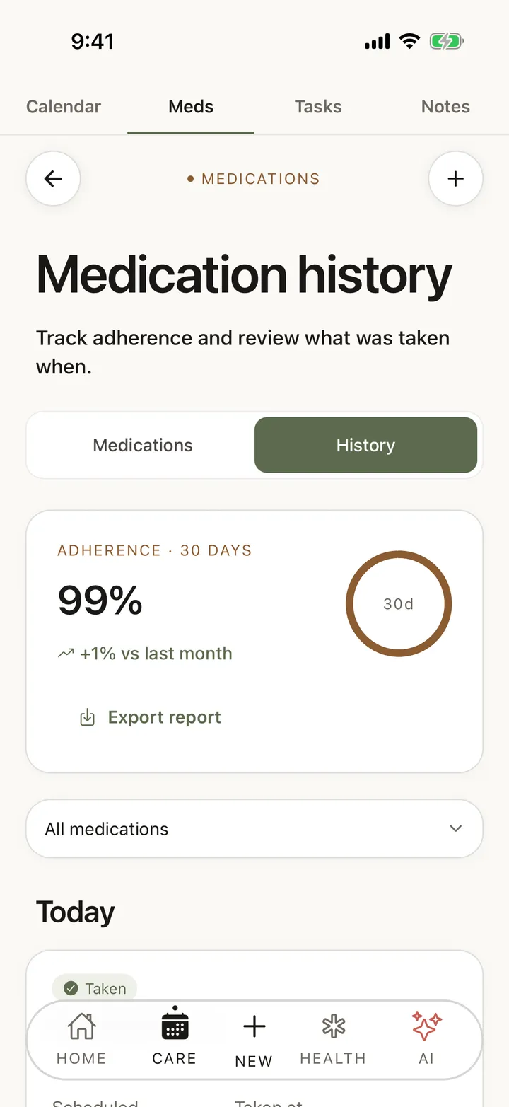 CircleCare medication tracking